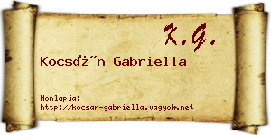 Kocsán Gabriella névjegykártya