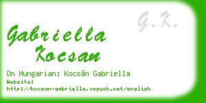 gabriella kocsan business card